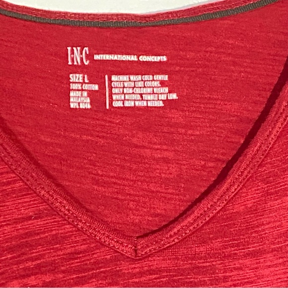 INC men’s Red short sleeve shirt size large. - Picture 2 of 5